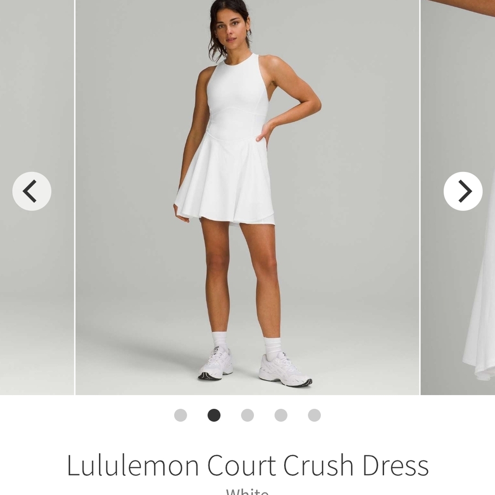 NWT! lululemon White Court Crush Dress